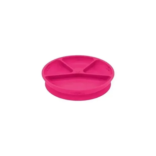 Prato de Aprendizagem de Brotos Verdes Feito de Silicone, Rosa