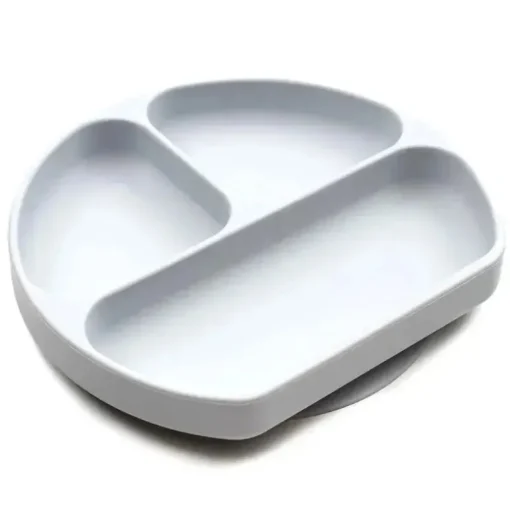 Prato de silicone Bumkins, cinza