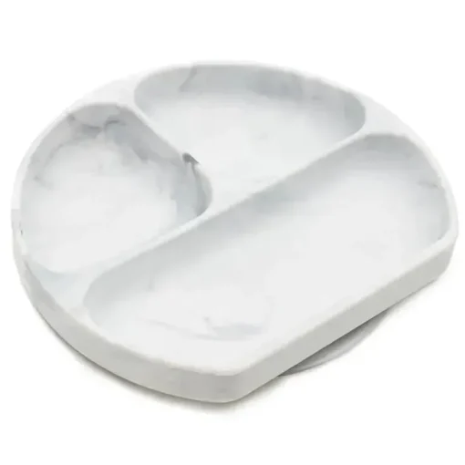 Prato de silicone Bumkins, mármore