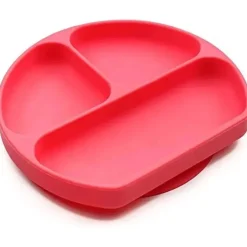 Prato de silicone Bumkins, vermelho