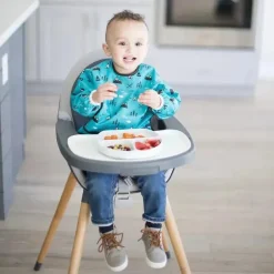 Prato de silicone Bumkins, azul