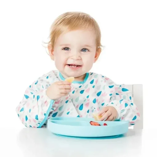 Prato de silicone Bumkins, azul