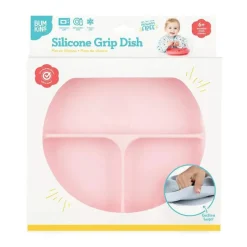 Prato de silicone Bumkins - Rosa