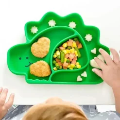 Prato de silicone Bumkins - Dinosaur