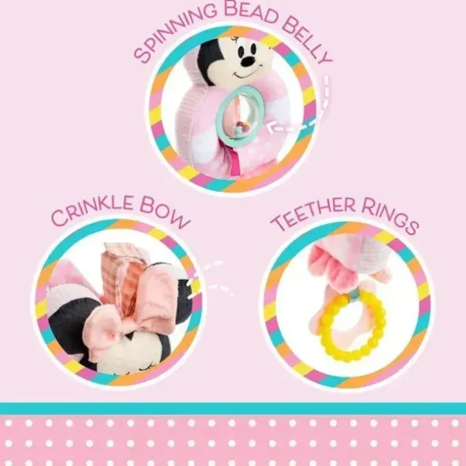 Preferência para crianças - brinquedo de atividade com bola giratória Minnie Mouse em movimento