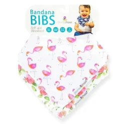 Primo Passi - Babador Bandana Flamingos/Rosas 2Pk