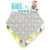 Primo Passi - Babador Bandana Seta Branca/Triângulo Amarelo 2Pk