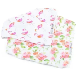 Primo Passi - Babador Bandana Flamingos/Rosas 2Pk