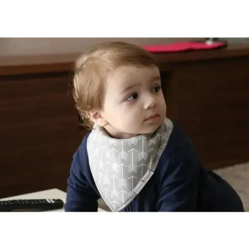 Primo Passi - Babador Bandana Seta Branca/Triângulo Amarelo 2Pk