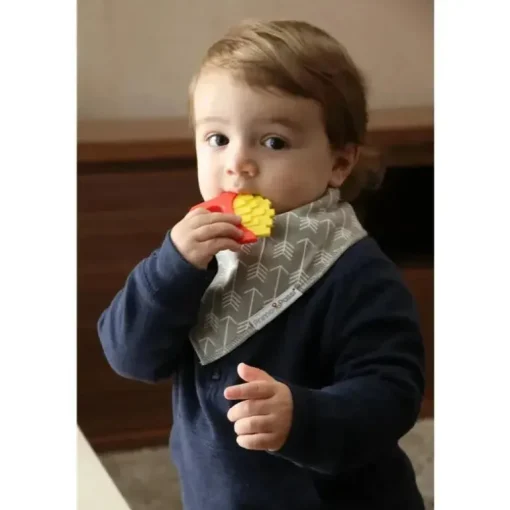 Primo Passi - Babador Bandana Seta Branca/Triângulo Amarelo 2Pk