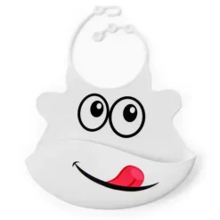 Primo Passi - babador de silicone para bebê, rosto branco
