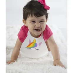 Primo Passi - babador de silicone para bebê, unicórnio