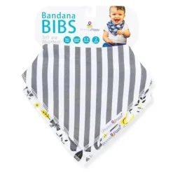 Primo Passi - babador 2Pk babador bandana elefante e listras cinza
