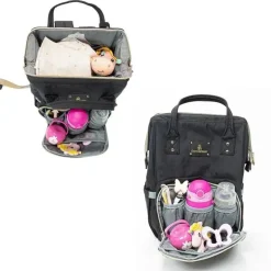 Primo Passi - Bolsa Fraldas Mochila Preta Lucca