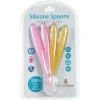 Primo Passi - Colher de Silicone 4Pk, Rosa/Amarelo