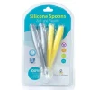 Primo Passi - Colher de Silicone 4Pk, Cinza/Amarelo