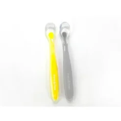 Primo Passi - Colher de Silicone 4Pk, Cinza/Amarelo