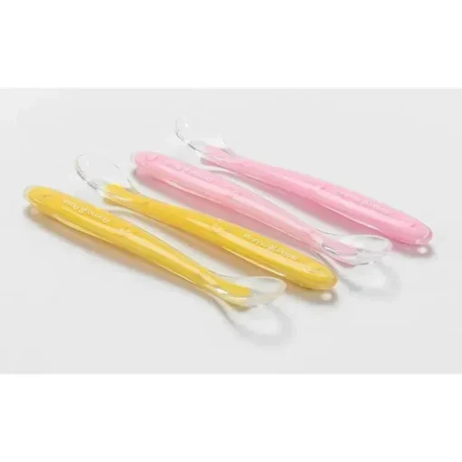 Primo Passi - Colher de Silicone 4Pk, Rosa/Amarelo