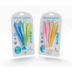 Primo Passi - Colher de Silicone 4Pk, Azul/Verde