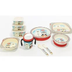 Primo Passi - Colher e Garfo Infantil Fibra de Bambu - Amigos de Inverno