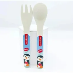 Primo Passi - Colher e Garfo Infantil Fibra de Bambu - Amigos de Inverno