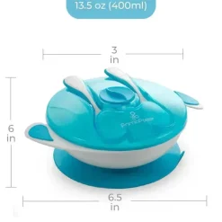 Primo Passi - Conjunto de alimentação com ventosa para bebê, azul
