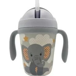 Primo Passi - Copo Infantil em Fibra de Bambu com Alça/Palha, Pequeno Elefante