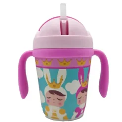 Primo Passi - Copo Infantil Fibra de Bambu com Alça/Canudo, Metoo