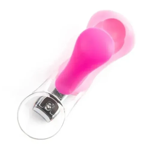 Primo Passi - Cortador de unhas rosa para bebê com lupa