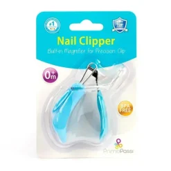 Primo Passi - Cortador de unhas azul bebê com lupa