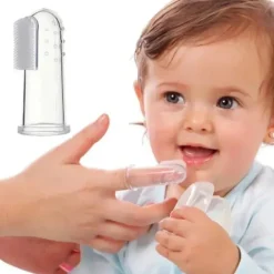 Primo Passi - Escova de dentes de silicone com suporte para estojo