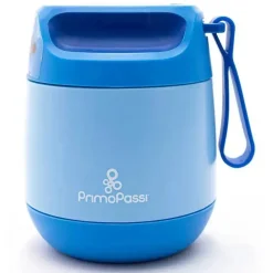 Primo Passi - Frasco de comida isolado para bebê, 12 onças/350ml, azul