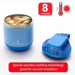 Primo Passi - Frasco de comida isolado para bebê, 12 onças/350ml, azul
