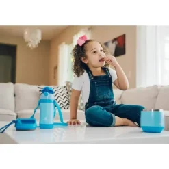 Primo Passi - Frasco de comida isolado para bebê, 12 onças/350ml, azul