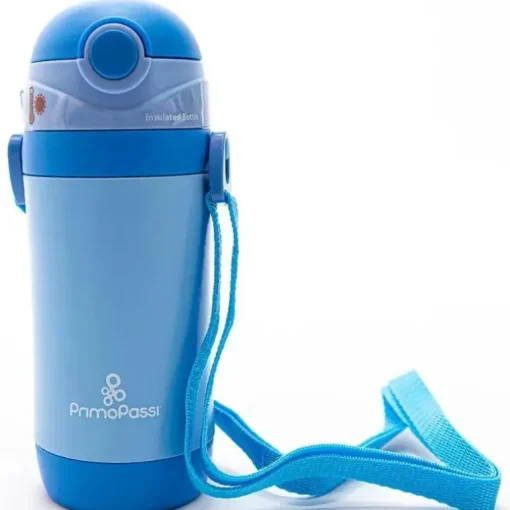 Primo Passi - Frasco de Palha Isolado 12oz/350ml, Azul