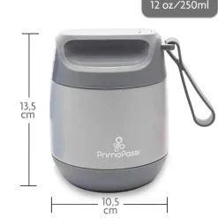 Primo Passi - Frasco para Comida Isolado para Bebê 12Oz/350Ml, Cinza