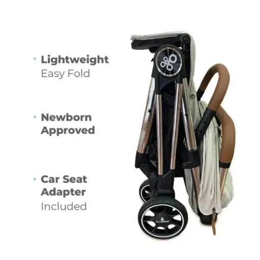 Primo Passi - Icon Travel Stroller Edição Especial, Moldura Cromada/Bege