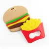 Primo Passi - Mordedor de silicone para bebês, batatas fritas e hambúrguer