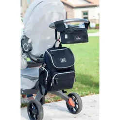 Primo Passi - Organizador de alça para carrinho de bebê, preto