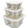 Primo Passi - Recipientes para comida infantil de fibra de elefante pequeno de bambu 3Pk