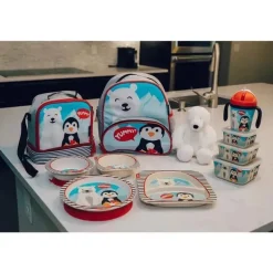 Primo Passi - Tigela Quadrada Infantil em Fibra de Bambu, Winter Friends