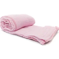 Primo Passi - Toalha de musselina com capuz para bebê, rosa claro