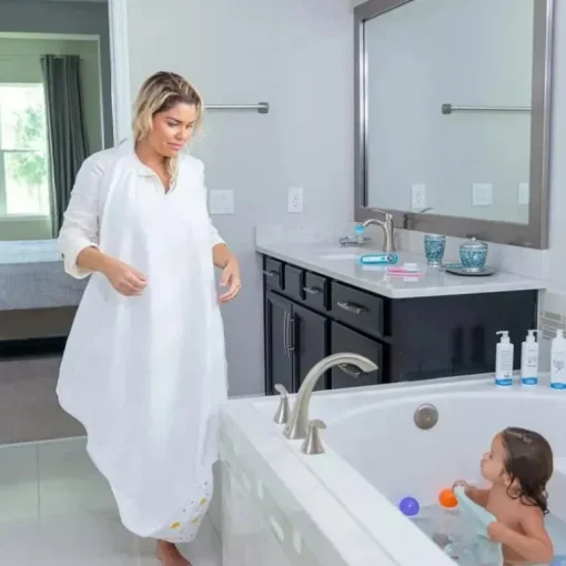 Primo Passi - Toalha Terry com Capuz e Avental para Bebê, Branca