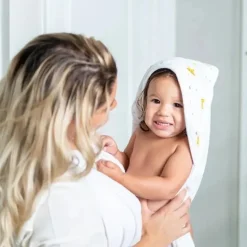 Primo Passi - Toalha Terry com Capuz e Avental para Bebê, Branca