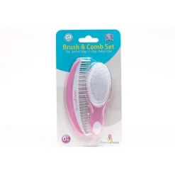Primo Passi Conjunto de escovas e pentes supermacios para bebês (rosa) + Condicionador Magic Detangler