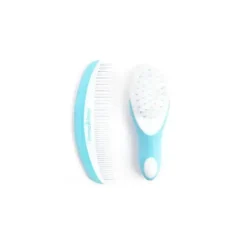 Primo Passi Conjunto de escovas e pentes supermacios para bebês (azul) + Condicionador Magic Detangler