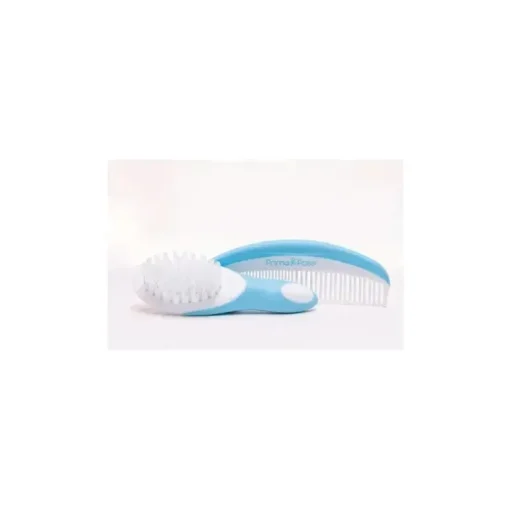 Primo Passi Conjunto de escovas e pentes supermacios para bebês (azul) + Condicionador Magic Detangler