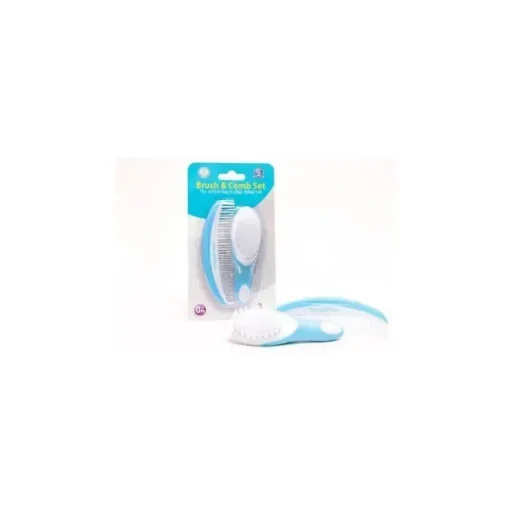 Primo Passi Conjunto de escovas e pentes supermacios para bebês (azul) + Condicionador Magic Detangler