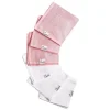 Pérola de cobre - 6 unidades de toalhas de banho para bebês, branco/rosa