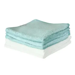 Pérola de cobre - 6 unidades de toalhas de banho para bebês, branco/azul
